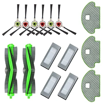 Imagen de MIRTUX Kit de Recambios Compatible con Roomba Combo Repuestos para Serie R1138, R111840 Rodillos Centrales, Filtros, Cepillos Laterales, Mopas Accesorios