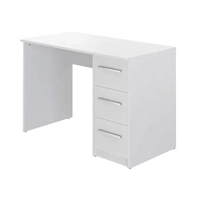 Imagen de Amazon Basics Rectangular Idro Modern Escritorio con 3 cajones, 56 x 110 73,5 cm (blanco) (Antes éramos Movian)