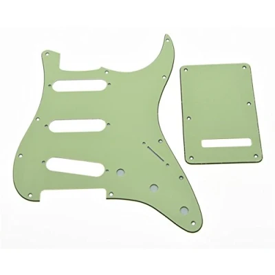 Imagen de KAISH Strat SSS Golpeador y placa trasera ST Tremolo cubierta verde menta 3 capas