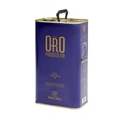 Imagen de Almazaras de la Subbética Parqueoliva Serie Oro D.O.P Priego Córdoba Aceite Oliva Virgen Extra Variedades Hojiblanca y Picual Sabor Equilibrado Frutado Ideal Crudo Lata 3 Litros