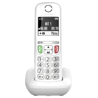 Imagen de Teléfono Gigaset E270 /Single /W, Inalámbrico, Bloqueo de llamadas, Compatible con ayudas auditivas, Volumen ajustable, Despertador, Blanco