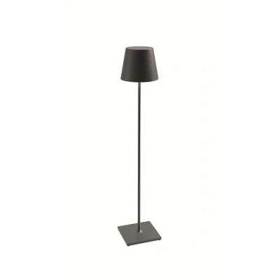 Imagen de Zafferano, Lámpara Poldina XXL, de Pie Recargable e Inalámbrica con Control Táctil, Adecuada para Interior y Exterior, Atenuador, 2700 3000 K, Altura Ajustable 69 150 cm, Color Gris Oscuro