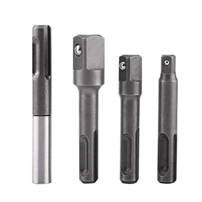 Imagen de SDS Plus 1/4&quot; Adaptador de Zócalo Hexagonal + 3/8&quot;1/2&quot; Conector Extensión Cuadrado Taladro Barra para Tornillos, Tuercas, Taladros y Controlador Mano