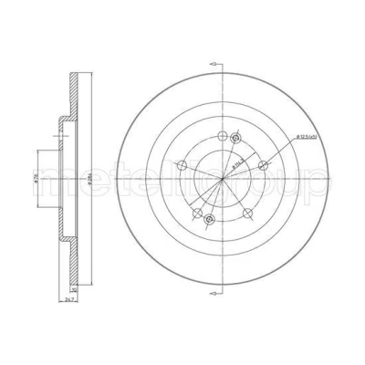 Imagen de Disco de freno METELLI 23 1472C