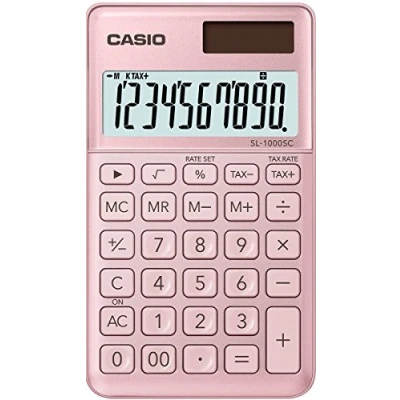 Imagen de CASIO SL 1000SC PK Calculadora, 0.9 x 7.1 12 cm, color rosa