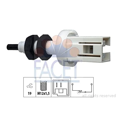 Imagen de FACET 7.1250 Interruptor luces freno mecánico M12x1,5 Made in Italy OE Equivalent IVECO: DAILY 2 Kasten/Kombi