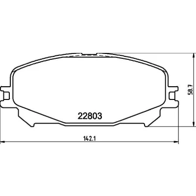 Imagen de HELLA 8DB 355 039 201 Juego de pastillas freno con contacto avisador desgaste tornillos pinza RENAULT: Megane 4, GRAND SCENIC 4