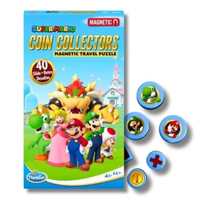 Imagen de ThinkFun Super Mario Coin Collector, Juegos de Viaje, Mesa Niños 8 Años o Más, Magnetico, Regalo Niño Años, Version Español