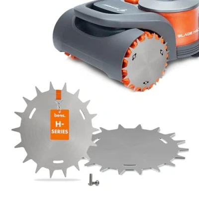 Imagen de BEOS® Premium púas de Acero Inoxidable para Segway Navimow Orificios ranurados una alineación óptima Tracción Robot cortacésped Ruedas