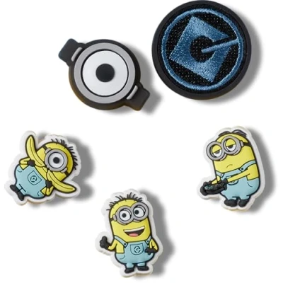 Imagen de Crocs Minions 5 Pack, Encantos para Zapatos Unisexo, Multicolor
