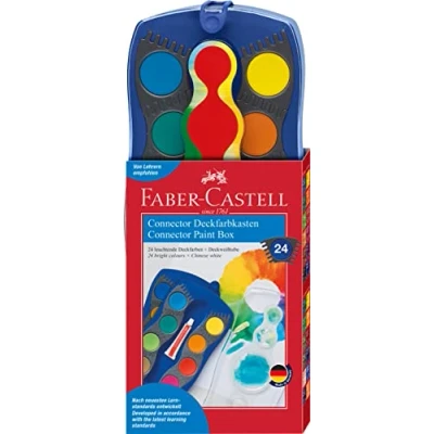 Imagen de Faber Castell Caja de Pintura Connector 24 Colores Azul