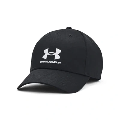 Imagen de Under Armour Lockup Adj gorra con visera y cierre ajustable, cómoda deportiva para hombre, color negro/blanco