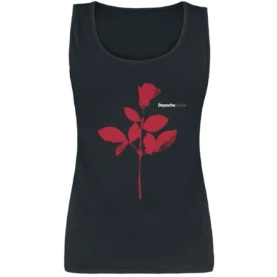Imagen de Depeche Mode Rose Mujer Top Negro M 100% algodón Regular
