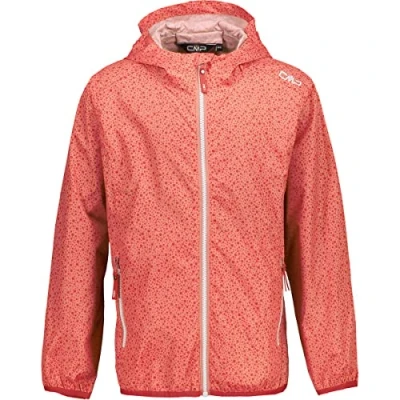 Imagen de CMP Chaqueta Kid G con capucha Rain Fix, Coral, 140