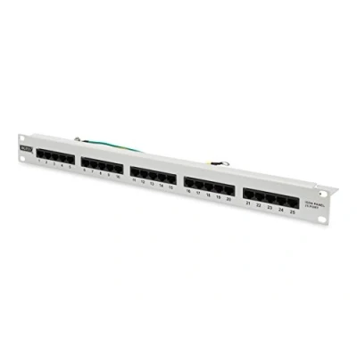 Imagen de DIGITUS 19&quot; Patchpanel CAT 3, ISDN, 25 puerto, 8P4C, sin blindado, Gris