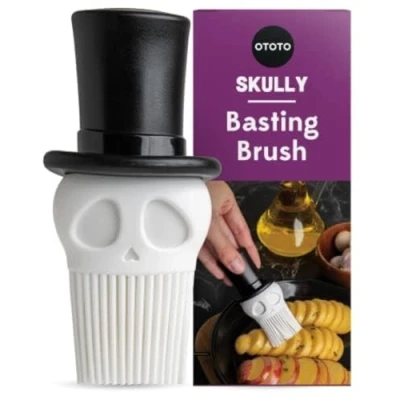Imagen de OTOTO Skully cepillo para untar de silicona repostería, cocina, regalos espeluznantes, accesorios cocina calavera, alimentos cocinar regalo