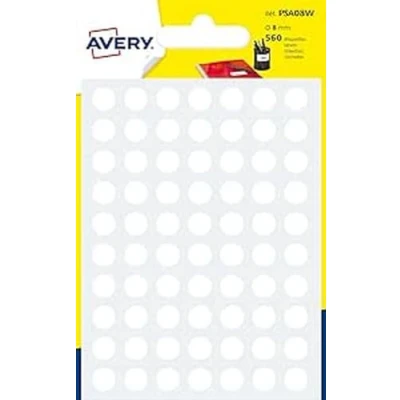 Imagen de AVERY 560 pellets, tablero A6, blanco, 8 mm