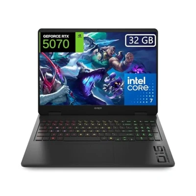 Imagen de HP OMEN 16 am0001ns Ordenador portátil Gaming 16&quot; 2K Intel Core 7 240H, 32GB RAM, 1TB SSD, NVIDIA RTX 5070, FreeDos Negro Teclado QWERTY Español