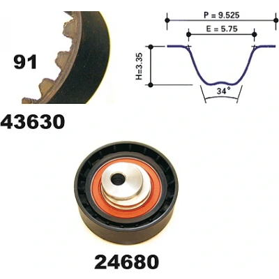 Imagen de MAPCO 23636 Kit de correa distribución 91 FORD: Focus 2, Tourneo Connect, Mk1 Hatchback