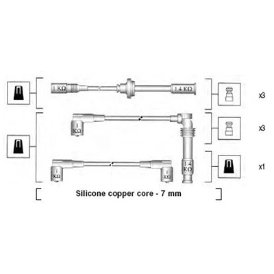 Imagen de Juego de cables encendido MAGNETI MARELLI 941045400525