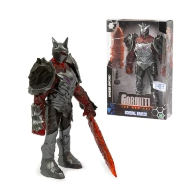 Imagen de GORMITI THE NEW ERA Figura de 27 cm del Malvado Villano Krater, Armadura Quitar y Poner, Colores Brillantes con Acabados Metálicos, 9 Puntos Articulación, Famosa (GRV09301)