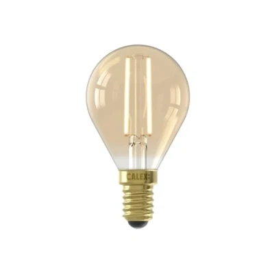 Imagen de BombillaLed regulableCALEX 1101004400E14 Esferica P45 3.5W 2100K Gold