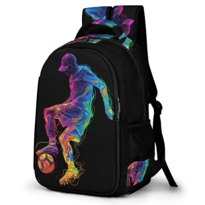 Imagen de TPISLI Mochila Niña Niño Mochilas Escolares Primaria Con Fútbol Para Chicas Chicos De 6 7 8 10 Años Infantil Viaje Grande Ligera E Impermeable