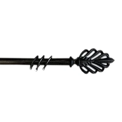 Imagen de kippen 1304NX Barra para cortina extensible de 120 200 cm, modelo hoja negra envejecida