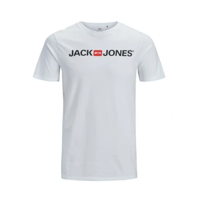 Imagen de JACK &amp; JONES Jjecorp Logo tee SS Crew Neck Noos, Camiseta Hombre, Blanco (White Detail: Slim Fit), X Small