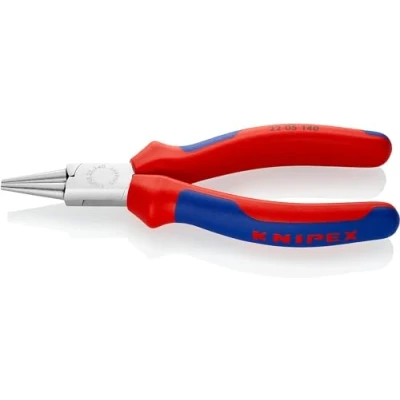 Imagen de Knipex Alicate de boca redonda cromado, con fundas multicomponentes 140 mm 22 05