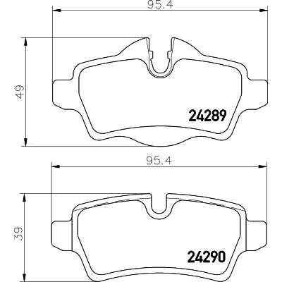 Imagen de HELLA 8DB 355 013 661 Juego de pastillas freno preparado para indicador desgaste con tornillos pinza accesorios MINI: Hatchback, Coupé