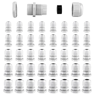 Imagen de Prensaestopas 3 15 mm,Vegena 30 Piezas Conector Impermeable,Glándulas de Cable PG7, PG9, PG11, PG13.5, PG16,Conector Ajustables para Instalación Cables(Gris)