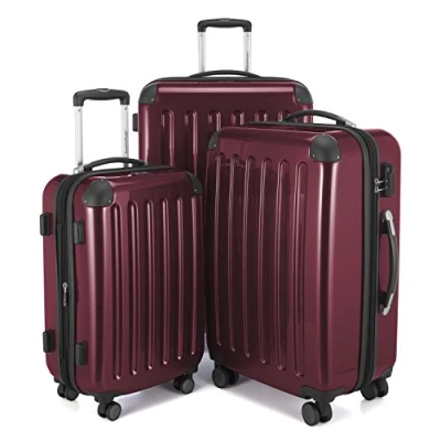 Imagen de HAUPTSTADTKOFFER Alex R2 Juego de 3 Maletas, Maletas rígidas, Trolley, Equipaje Viaje Mate, Set Viaje, 4 Ruedas Dobles (S, M y L), borgoña