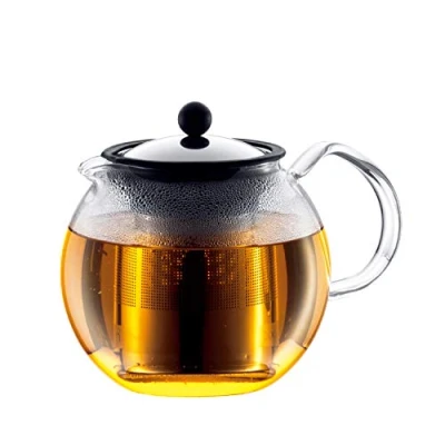 Imagen de Bodum 1801 16 Assam Tetera con pistón de vidrio Filtro y tapa acero inoxidable 1.0 L