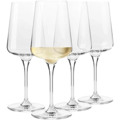 Imagen de Krosno Copas de Vino Blanco Infinity, 380 ml, Set 4, Diseño Elegante y Atemporal, Ideal para Spritzers, Fabricado en Europa