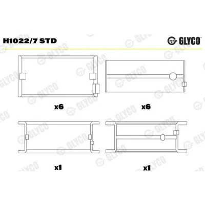 Imagen de GLYCO H1022/7 STD Cojinete de cigüeñal