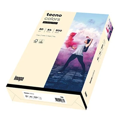 Imagen de inapa papel para impresora de color, colores tecno Colors: 80 g/m², A4, 500 hojas, color gris claro