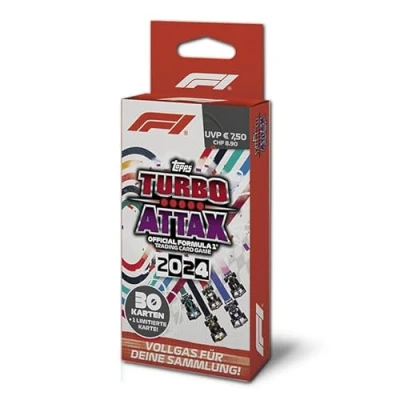 Imagen de Topps Turbo Attax Formula 1 2024 Eco Pack Contiene 30 Tarjetas y Tarjeta de edición Limitada.