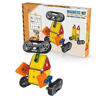 Imagen de UNVI Magnetic Kit Obra Robots 51 Piezas TACHAN, Multicolor (709T00634)