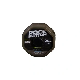 Imagen de Ridgemonkey Connexion Rock Bottom Camo Brown Tungsten Semi Stiff Coated Hooklink (25lb) Material para bajos de línea carpfishing