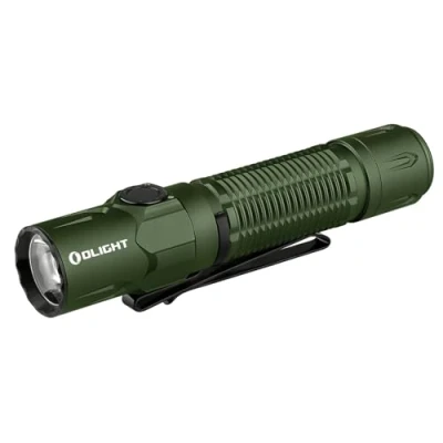 Imagen de OLIGHT Warrior3S Linterna LED de mano 2300 Lúmenes Táctica Recargable USB 5 Modos Alta Potencia con Aensor Impermeable Defensivo Para Senderismo Acampar Pesca Emergencias EDC (verde)