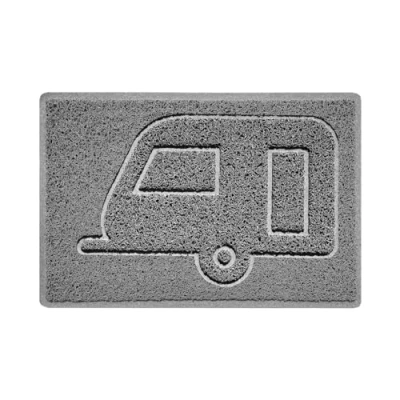 Imagen de Nicoman Caravan Felpudo con Forma de Relieve, Gris, Small (60x40cm)