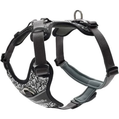 Imagen de Arnés para Perro Hunter Divo Reflectante Negro/Gris Talla S (45 56 cm)