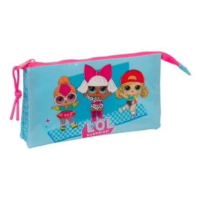 Imagen de LOL SURPRISE! DIVAS Portatodo Triple, Estuche Infantil, Niño, Ideal para Niños en Edad Escolar, Cómodo y Versátil, Calidad Resistencia, 22x3x12 cm, Color Azul