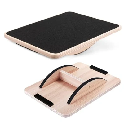 Imagen de Yes4All R7TM tabla de equilibrio profesional 44 centímetros; basculante madera para escritorio pie, soporta hasta 158 kg