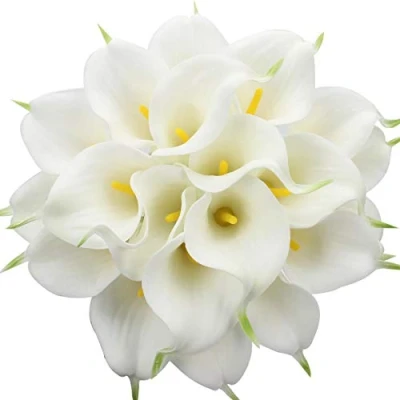 Imagen de Veryhome 20 Unids Calla Lily Nupcial Ramo de Flores Artificial Flor Látex Real Touch Home Party Decoración La Boda