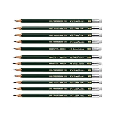 Imagen de FABER Castell 205045 9000 lápiz con punta de goma, dureza HB, 12 piezas
