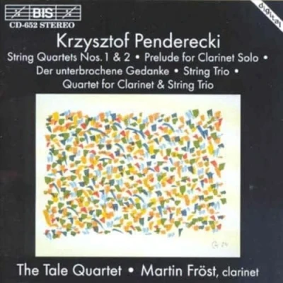 Imagen de Penderecki : Quatuors à corde n1 et n2 / Prélude pour clarinette solo