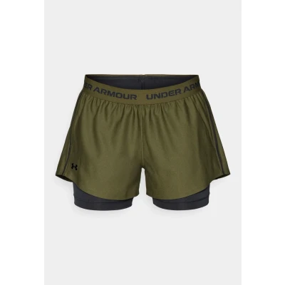 Imagen de Under Armour PLAY UP Shorts Pantalón corto de deporte, Mujer, Talla: Large, Expedition green/black
