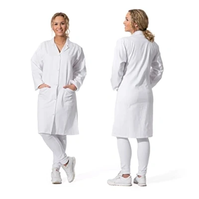 Imagen de ZOLLNER Bata de laboratorio mujer, algodón 100%, blanca, talla 40